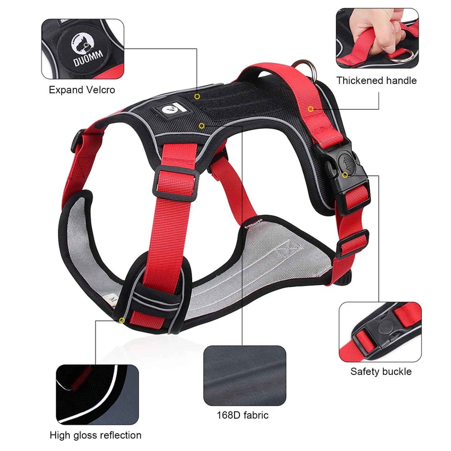 Harnais Confort+ Anti-Traction pour Chien — Sécurité & Liberté